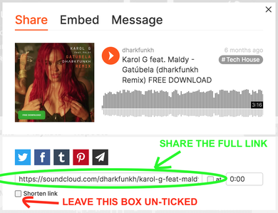 Soundcloud Link Shortener